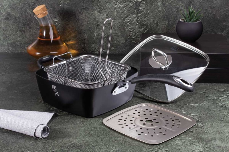 Patelnia z koszem i wkładem parowym 24x24cm BERLINGERHAUS