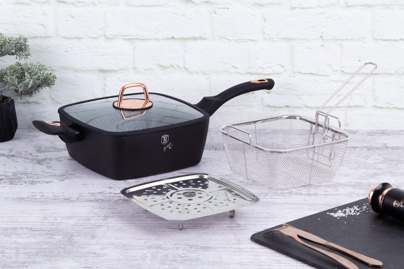 Patelnia z koszem i wkładem parowym 24x24cm BERLINGERHAUS