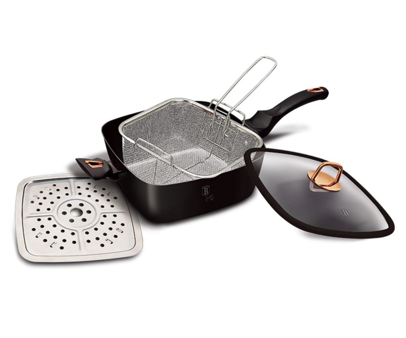 Patelnia z koszem i wkładem parowym 24x24cm BERLINGERHAUS