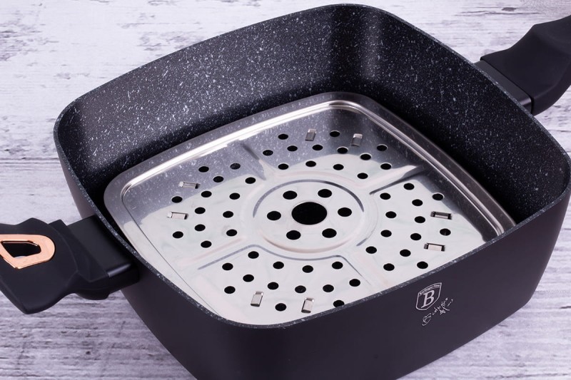 Patelnia z koszem i wkładem parowym 24x24cm BERLINGERHAUS