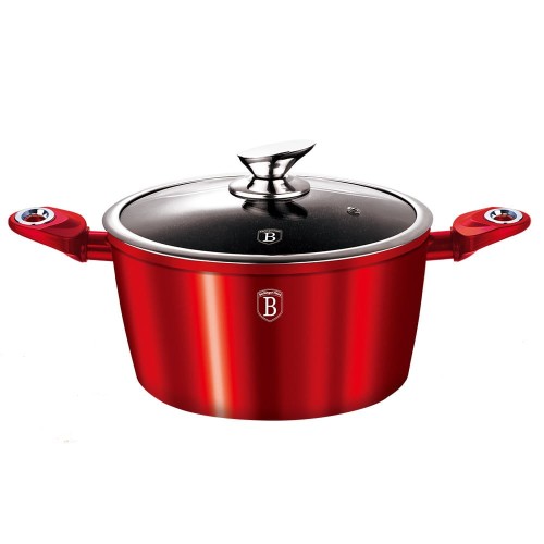 Garnek z powłoką granitową 20cm BERLINGER HAUS RED METALLIC LINE czerwony