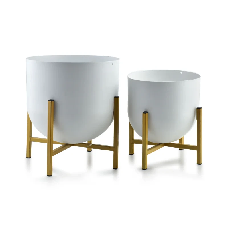 Komplet 2 osłonek 24xh26cm/18.5xh21cm SWEN WHITE&GOLD biało złote