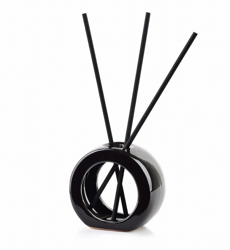 Dyfuzor zapachowy z patyczkami bez olejku 8x4xh7,5cm czarny