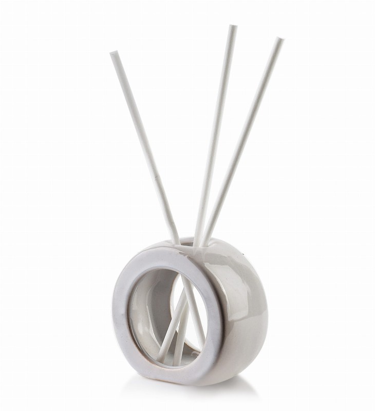 Dyfuzor zapachowy z patyczkami bez olejku 8x4xh7,5cm biały