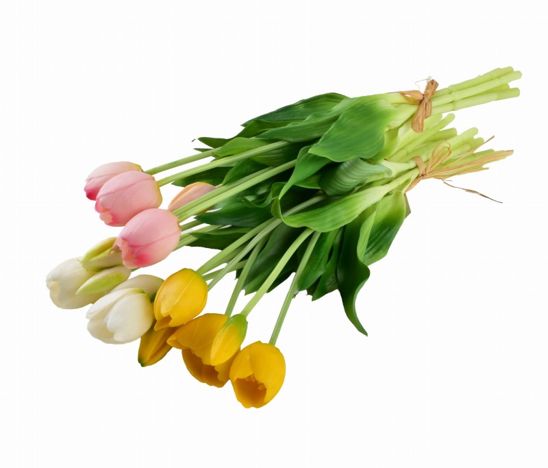 Kwiat sztuczny bukiet 5 Tulipanów różowych 40cm VIRIDIS