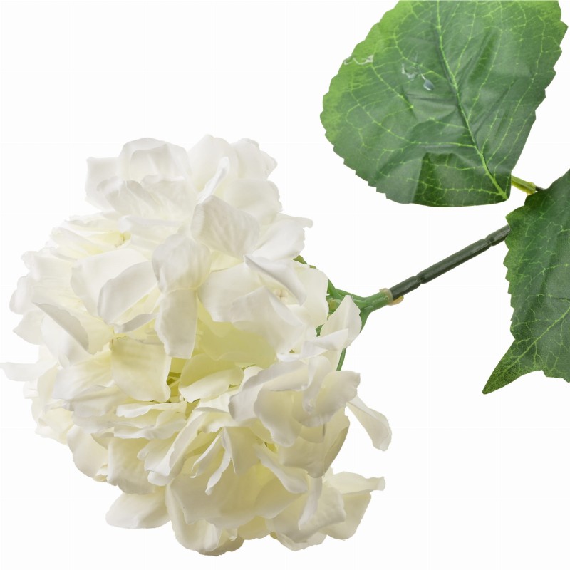 Kwiat sztuczny HORTENSJA biała 73cm VIRIDIS