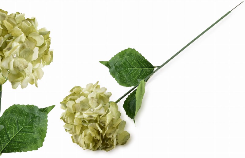 Kwiat sztuczny HORTENSJA naturalna 73cm VIRIDIS