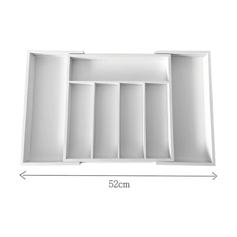 Wkład organizer do szuflady na sztućce przybory KINGHOFF rozsuwany biały