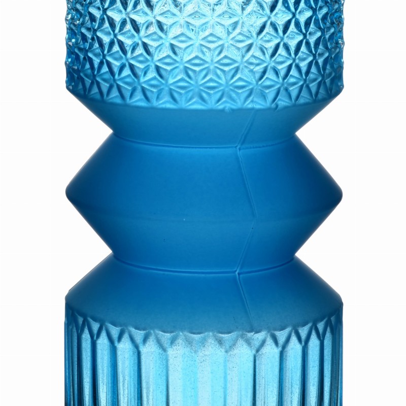 Wazon szklany 11xh29,5cm SERENITE niebieski
