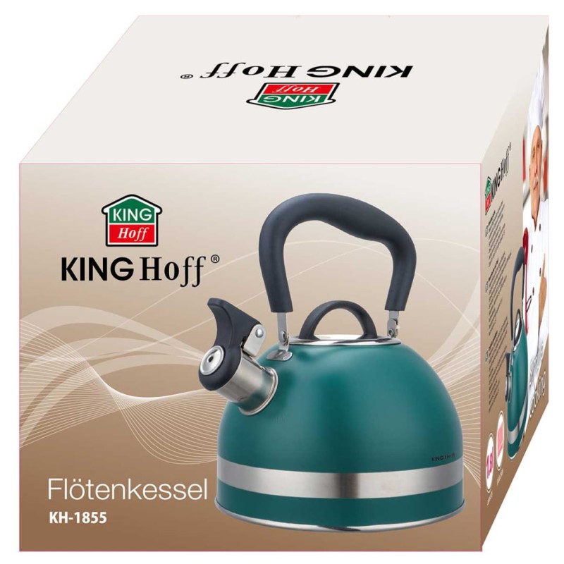 Czajnik z gwizdkiem 1,8L KINGHOFF zielony