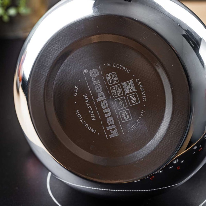 Czajnik stalowy z gwizdkiem 2,8L KLAUSBERG srebrny