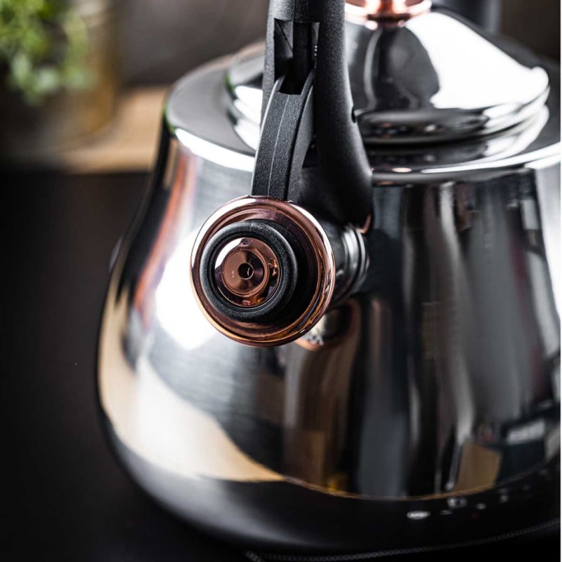 Czajnik stalowy z gwizdkiem 2,8L KLAUSBERG srebrny