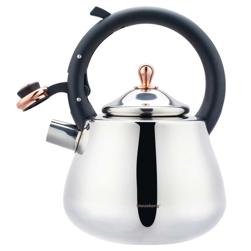 Czajnik stalowy z gwizdkiem 2,8L KLAUSBERG srebrny