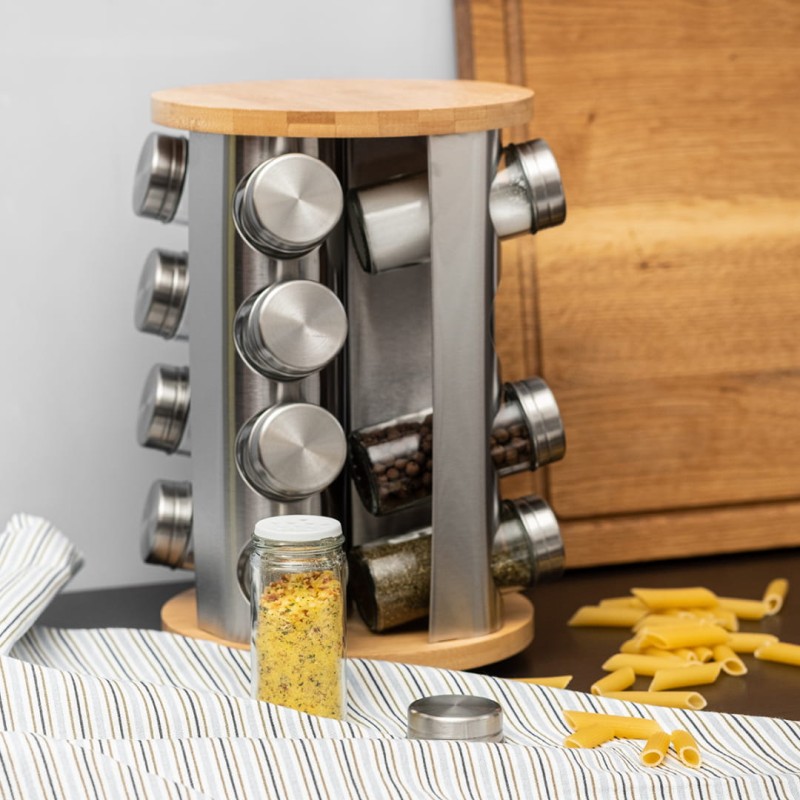 Stojak obrotowy na przyprawy 16 pojemników