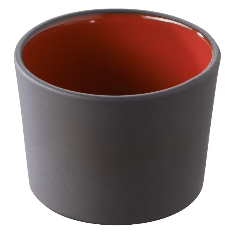 Miseczka 150ml czarno czerwona SOLID porcelanowa