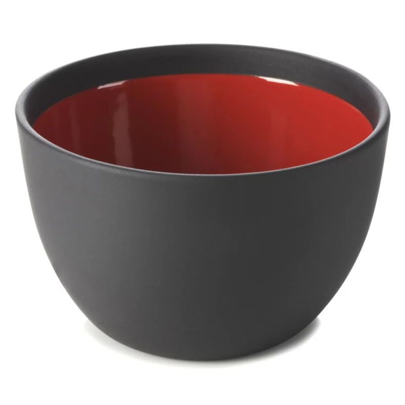 Miska mała 11 cm czerwono-czarna SOLID