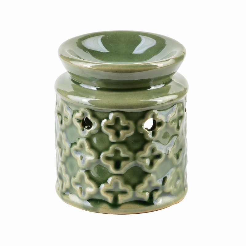 Kominek na olejek zapachowy 6,5x6,7x7,5cm zielony