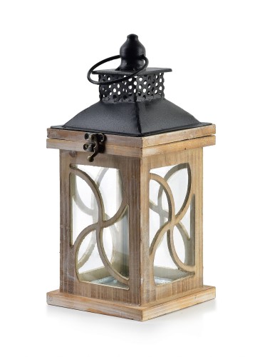 Latarnia drewniana 13x13x29,5cm LOKKE