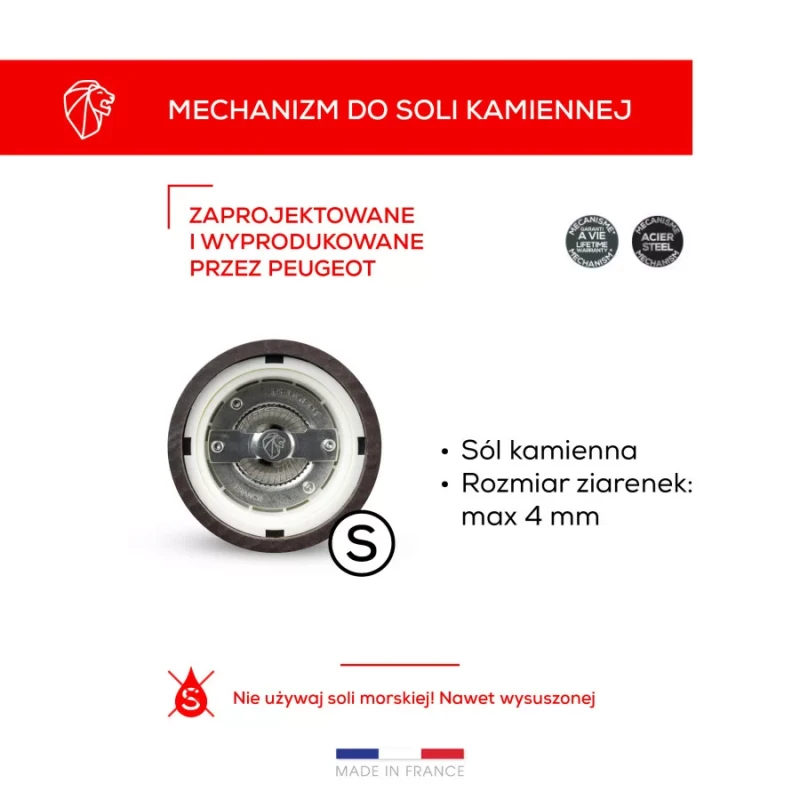 Tahiti młynek do soli 21 cm biały Peugeot
