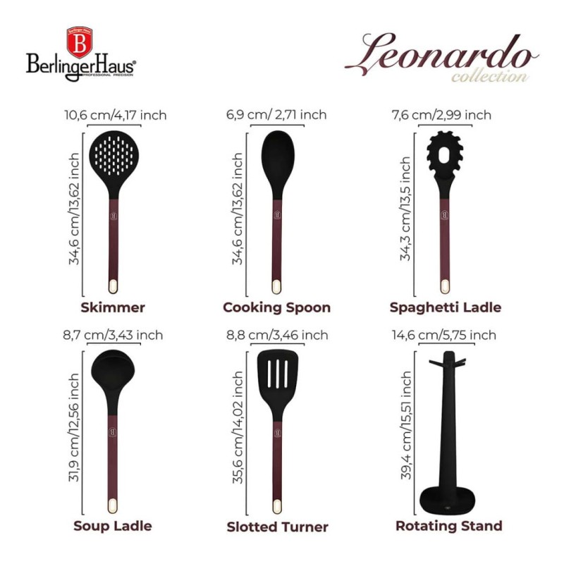 Zestaw przyborów kuchennych BERLINGER HAUS LEONARDO