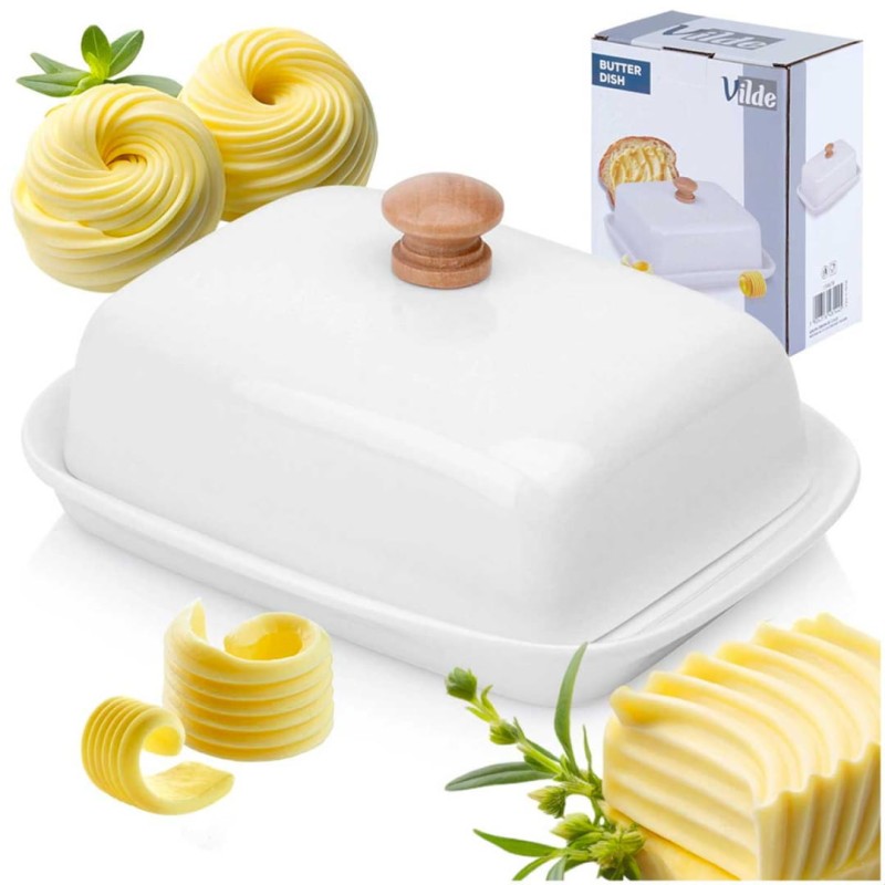 Maselniczka ceramiczna maselnica biała