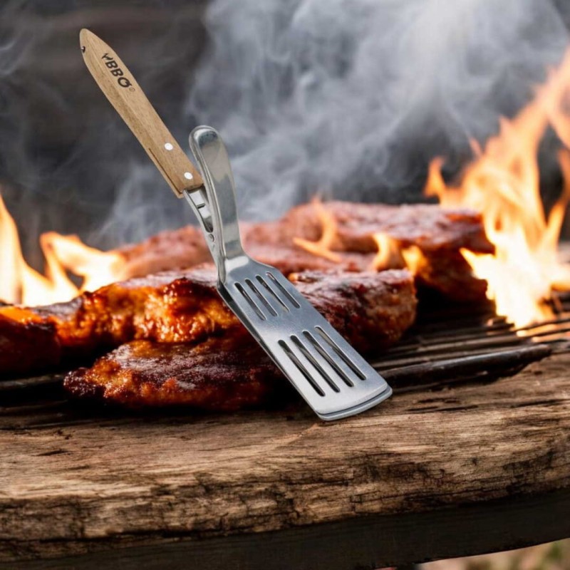 Łopatka i szczypce do grilla BBQ 2w1