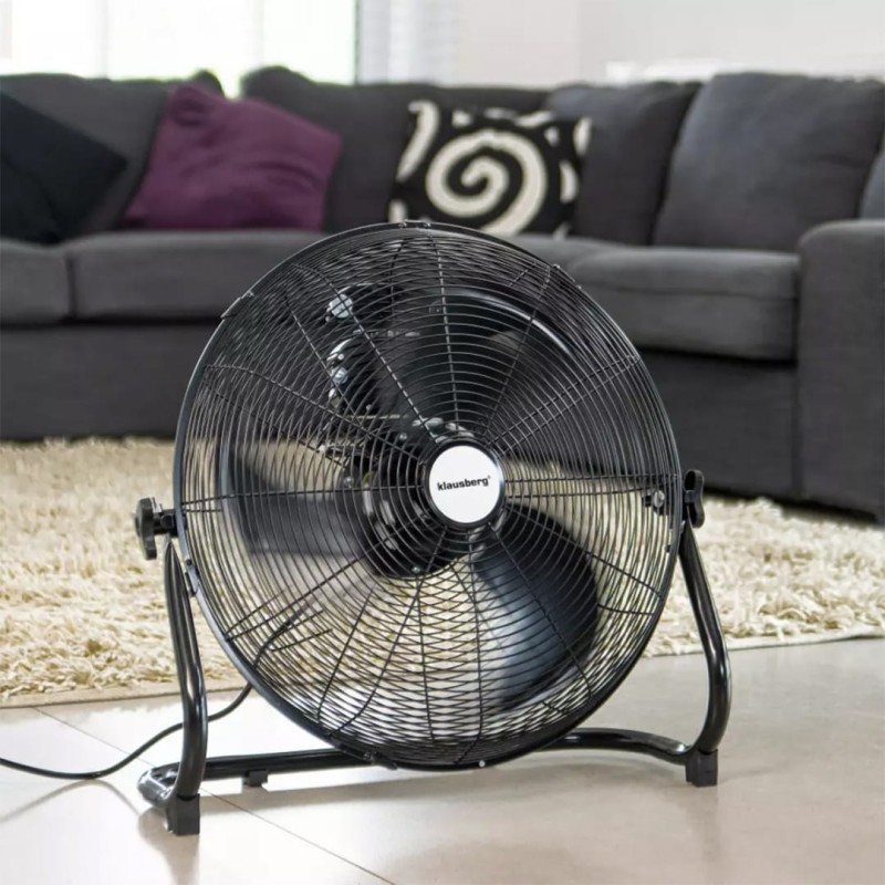 Wentylator podłogowy 45cm wiatrak cyrkulator 100W KLAUSBERG czarny
