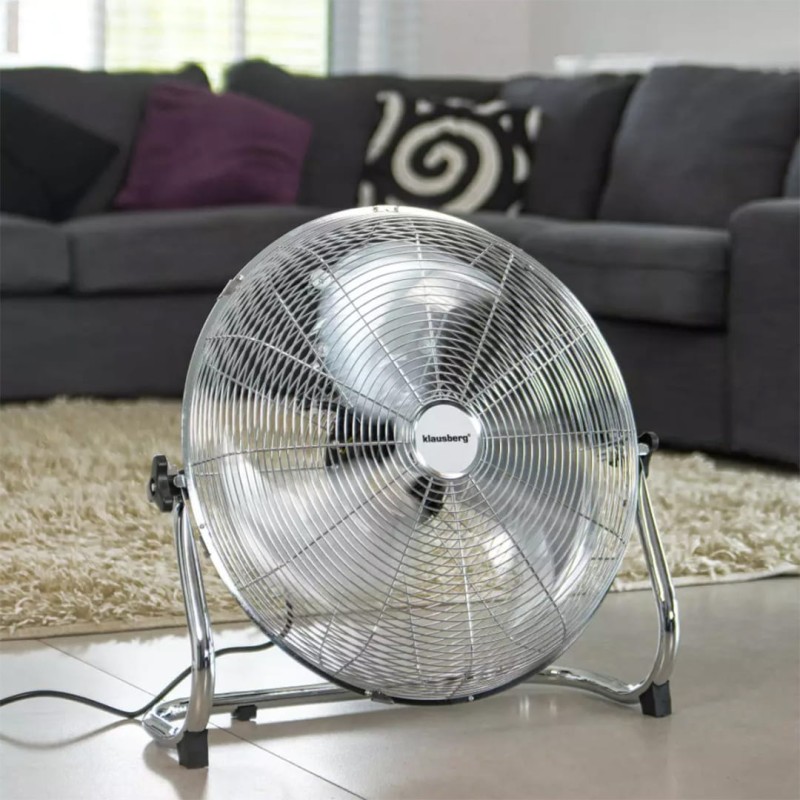 Wentylator podłogowy 45cm wiatrak cyrkulator 100W KLAUSBERG srebrny