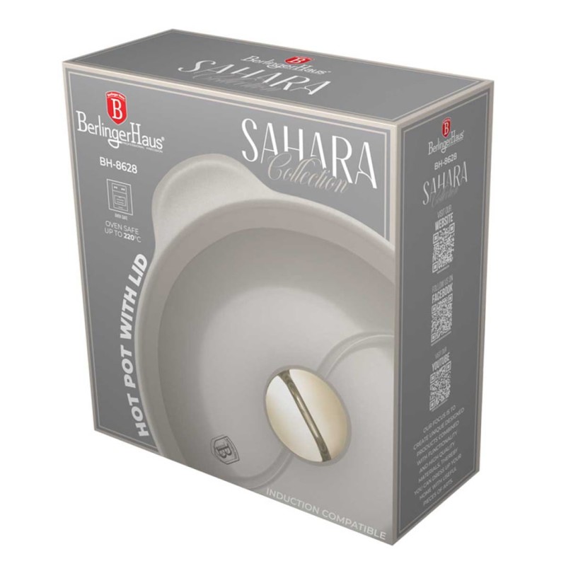 Garnek Hot Pot z powłoką tytanową i pokrywą 30cm BERLINGER HAUS SAHARA