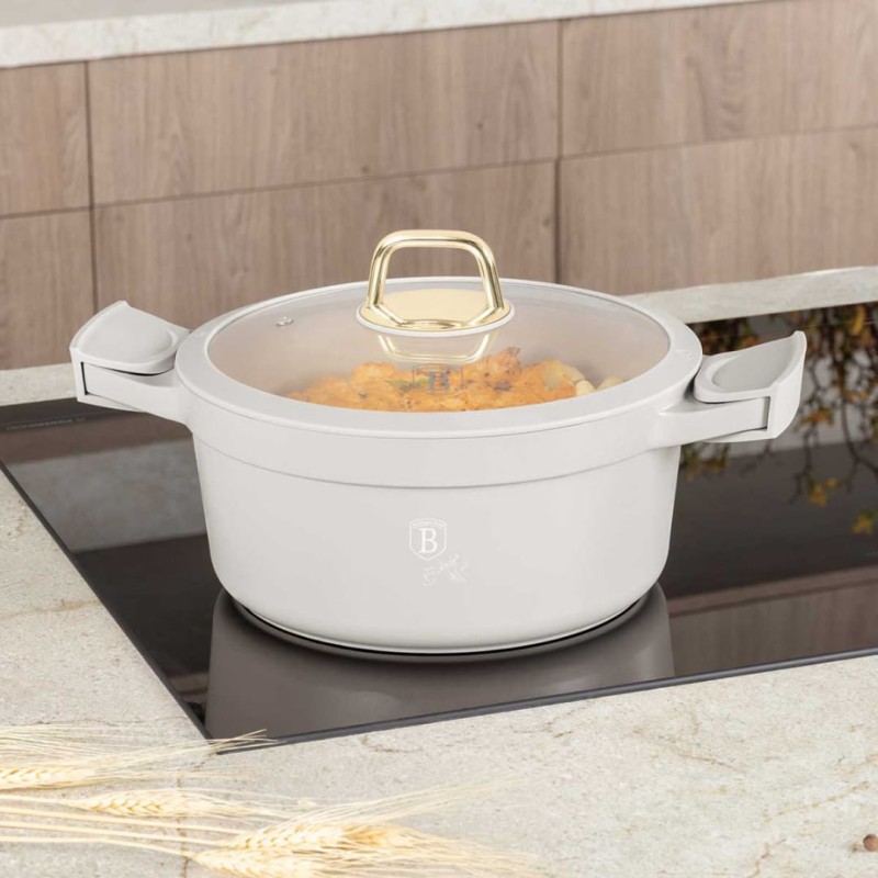 Garnek z powłoką tytanową i pokrywą 24cm BERLINGER HAUS SAHARA