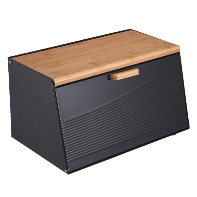 Chlebak pojemnik na pieczywo dwustronny 35,5x23,5x21 cm czarny