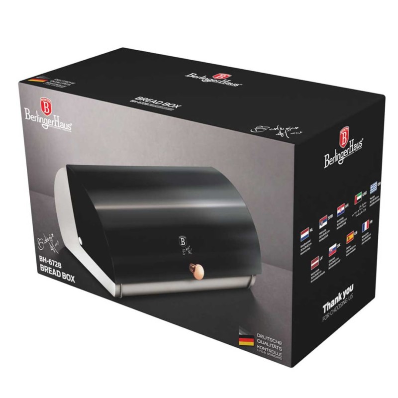 Chlebak stalowy BERLINGER HAUS BLACK ROSE
