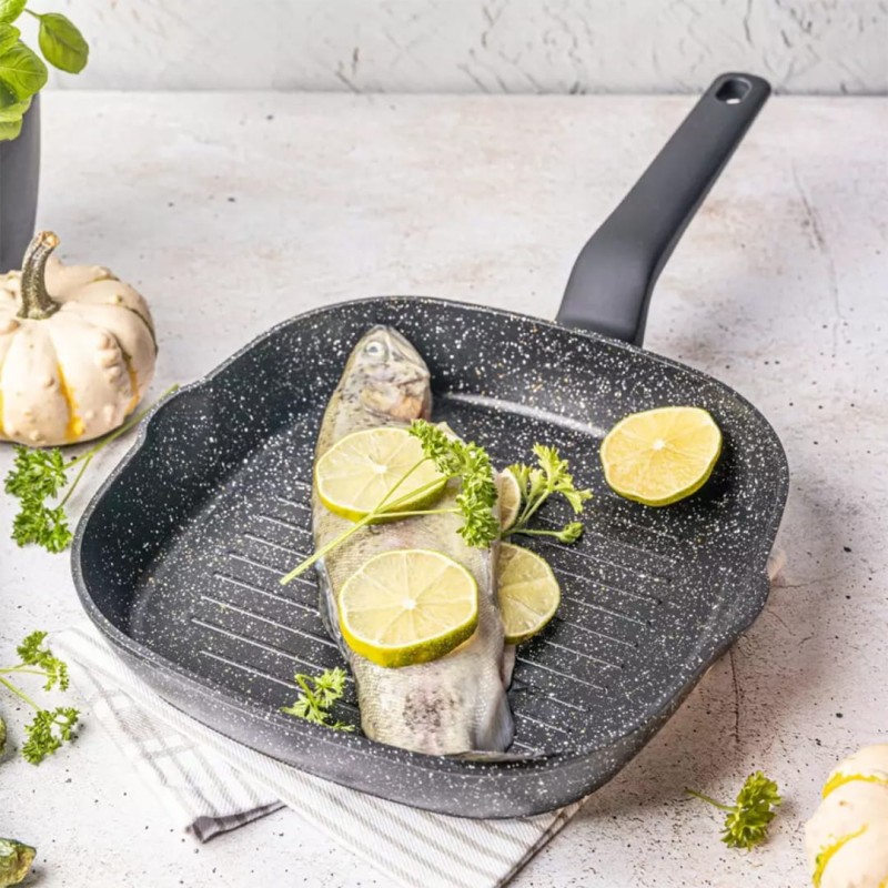Patelnia grillowa z powłoką marmurkową KLAUSBERG 24cm