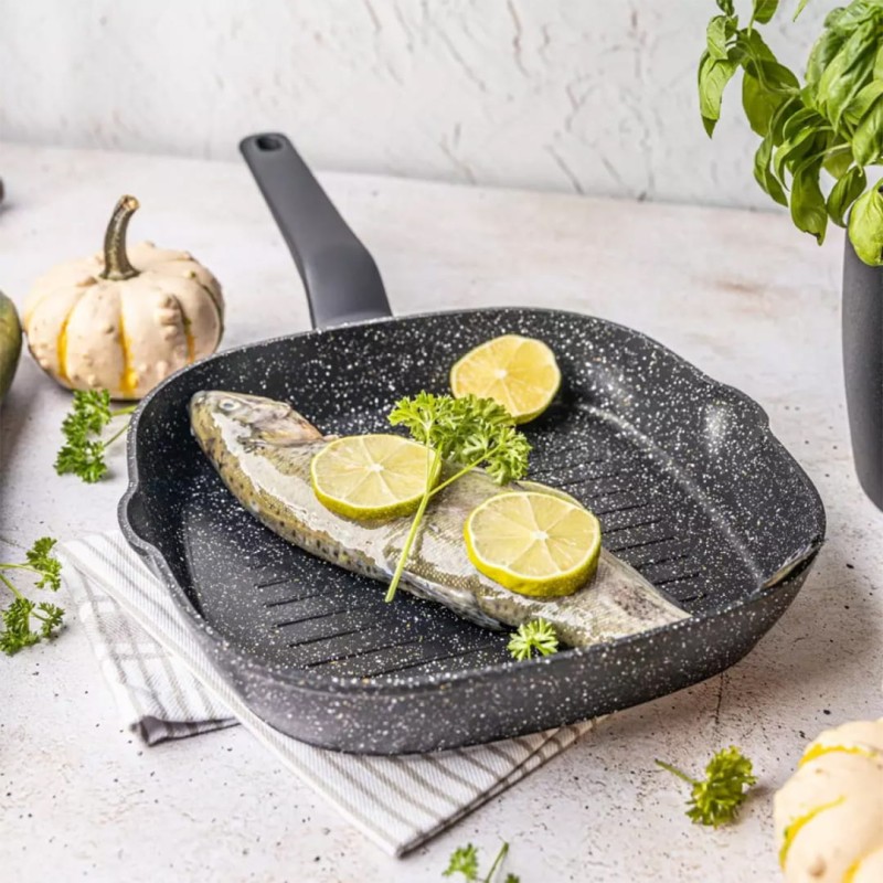Patelnia grillowa z powłoką marmurkową KLAUSBERG 24cm