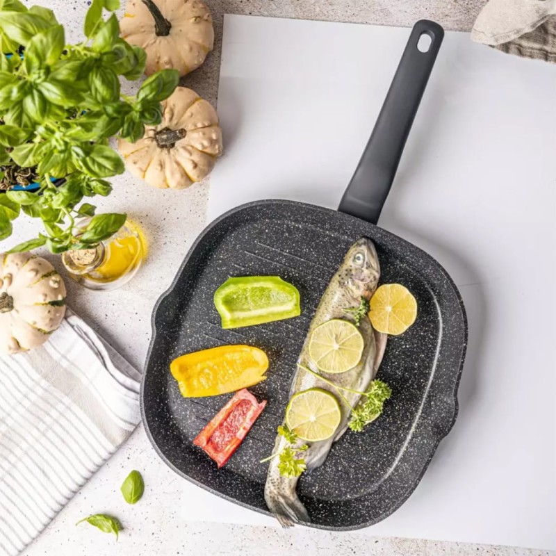 Patelnia grillowa z powłoką marmurkową KLAUSBERG 28cm