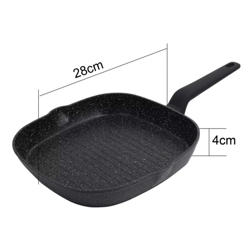 Patelnia grillowa z powłoką marmurkową KLAUSBERG 28cm