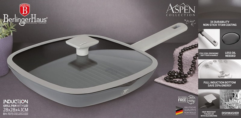 Patelnia grillowa z powłoką tytanową BERLINGER HAUS ASPEN