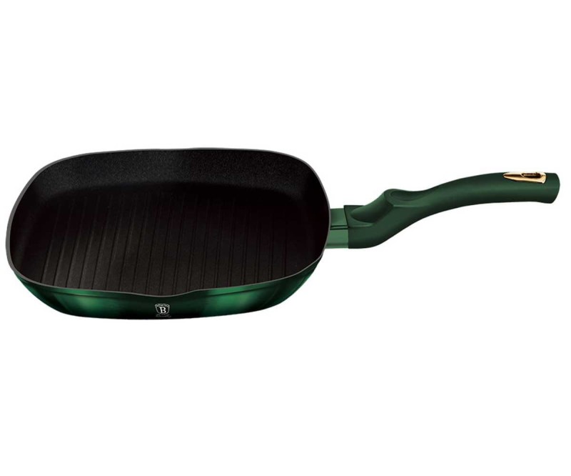 Patelnia grillowa z powłoką tytanową BERLINGER HAUS 28cm EMERALD