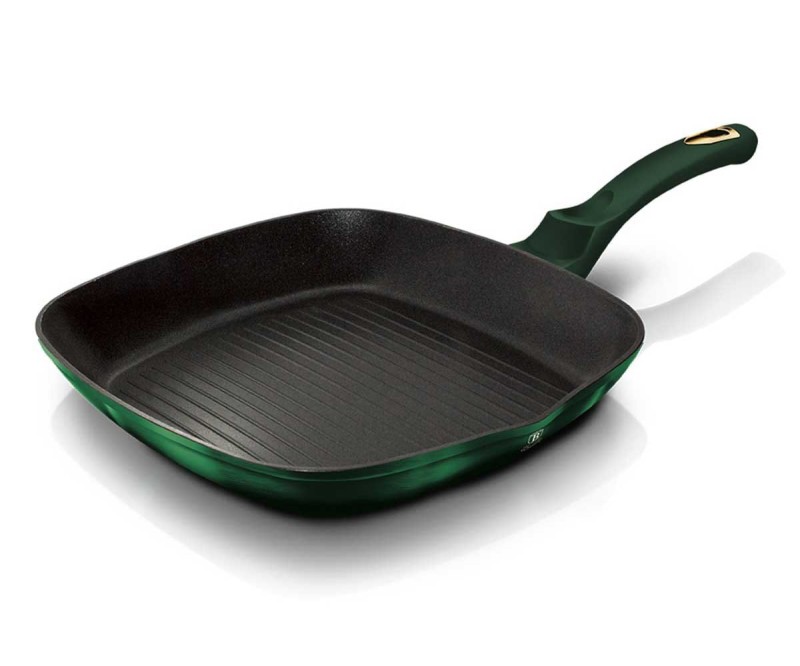 Patelnia grillowa z powłoką tytanową BERLINGER HAUS 28cm EMERALD