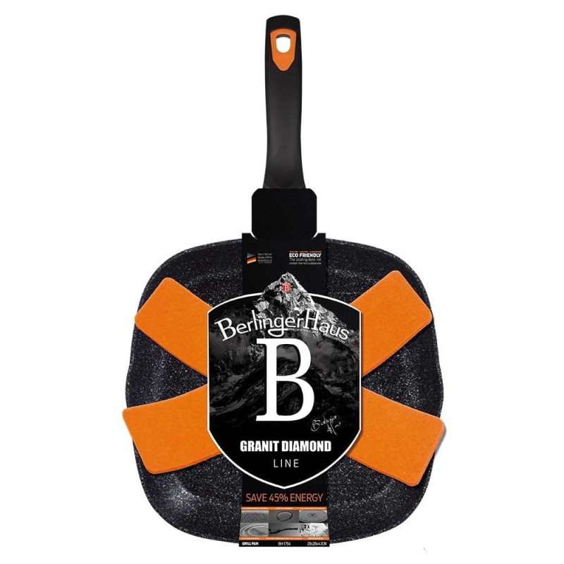Patelnia grillowa GRANIT DIAMOND 28cm BERLINGER HAUS