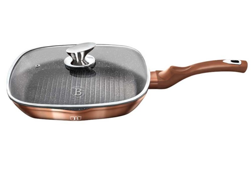 Patelnia grillowa z powłoką granitową 28 cm BERLINGER HAUS ROSE GOLD