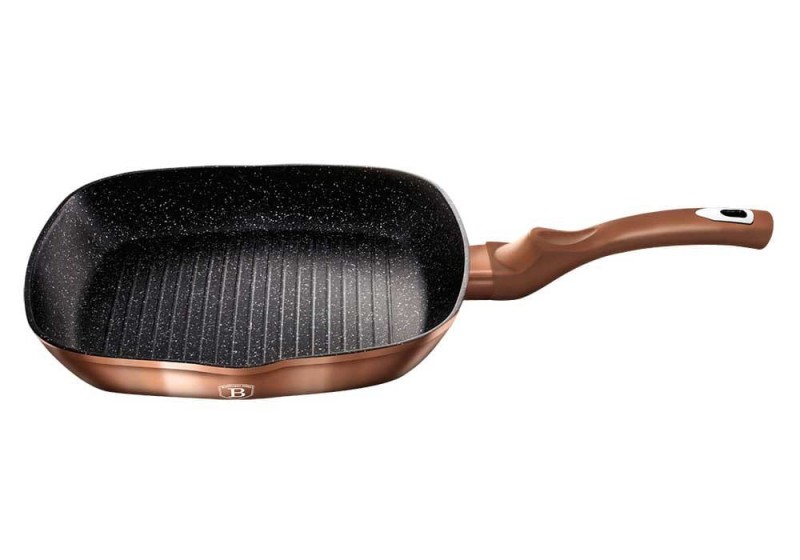 Patelnia grillowa z powłoką granitową 28 cm BERLINGER HAUS ROSE GOLD