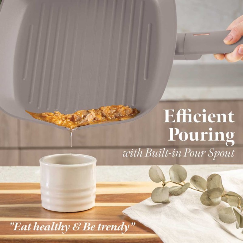 Patelnia grillowa z powłoką tytanową 28cm BERLINGER HAUS TAUPE