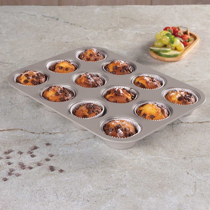 Forma do pieczenia z powłoką tytanową do muffinek 12 szt BERLINGER HAUS TAUPE