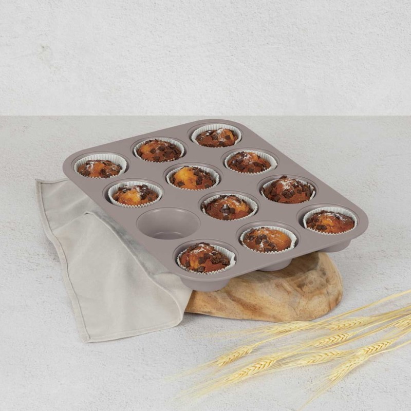 Forma do pieczenia z powłoką tytanową do muffinek 12 szt BERLINGER HAUS TAUPE