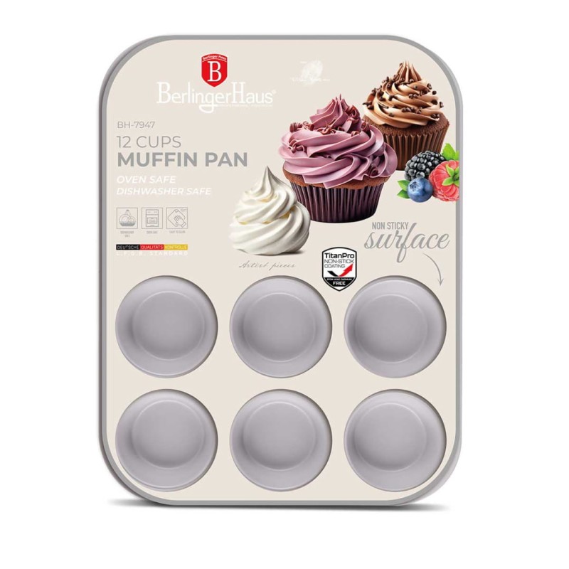 Forma do pieczenia z powłoką tytanową do muffinek 12 szt BERLINGER HAUS TAUPE