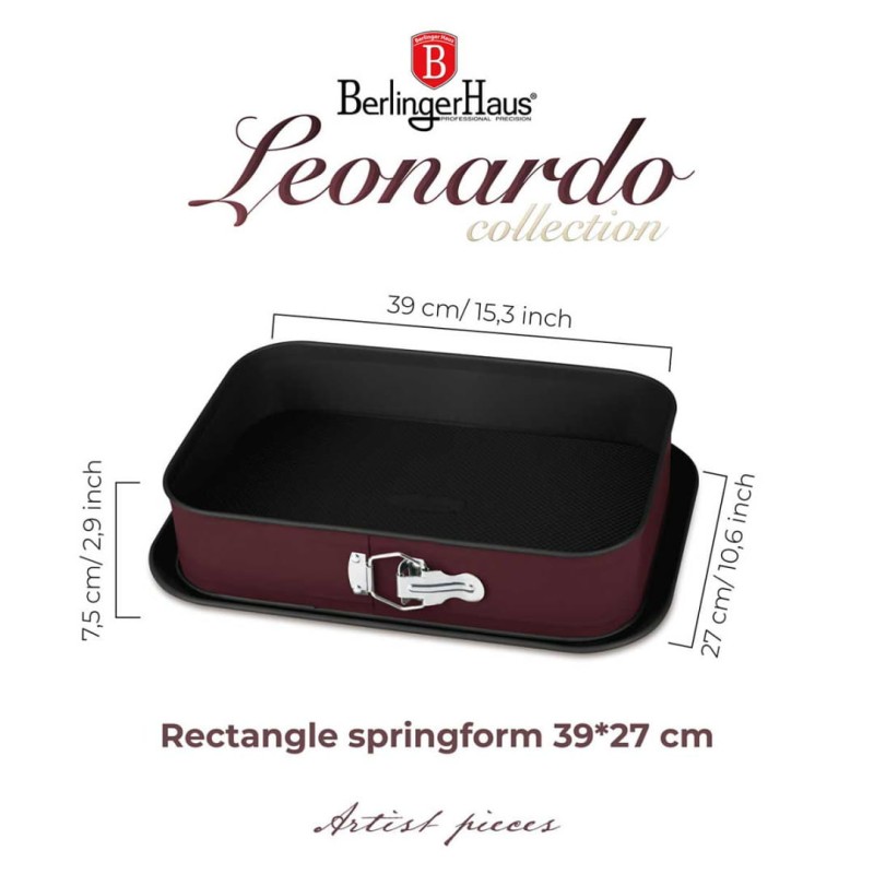 Forma do pieczenia z powłoką tytanową 39x27cm BERLINGER HAUS LEONARDO
