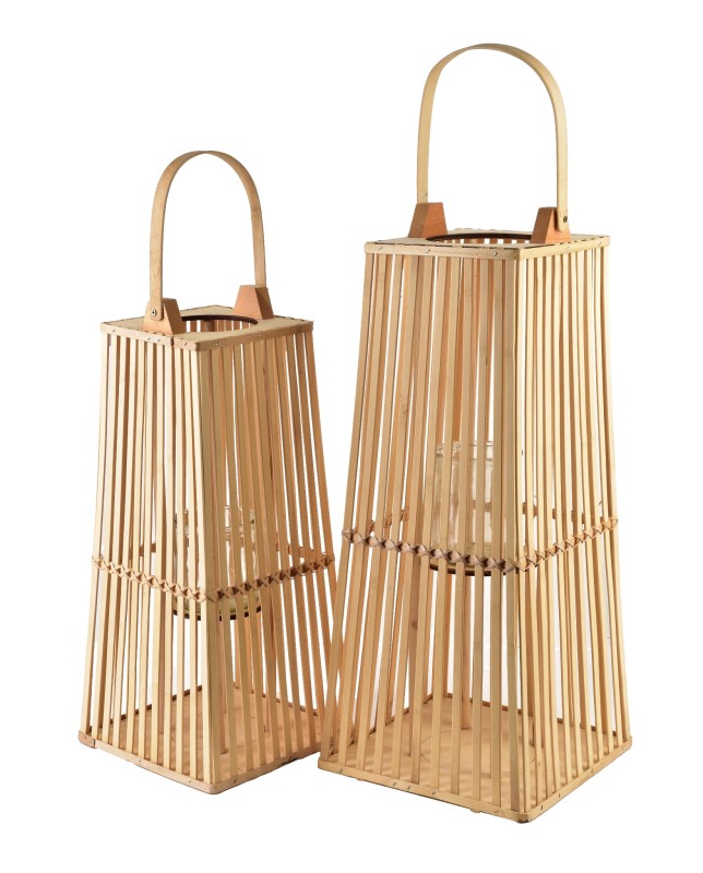 Lampion 23xh48cm LUCIE NATURAL