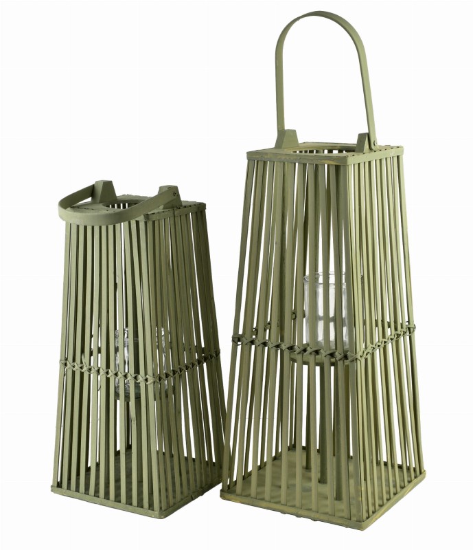 Lampion 26,5xh57cm LUCIE GREEN