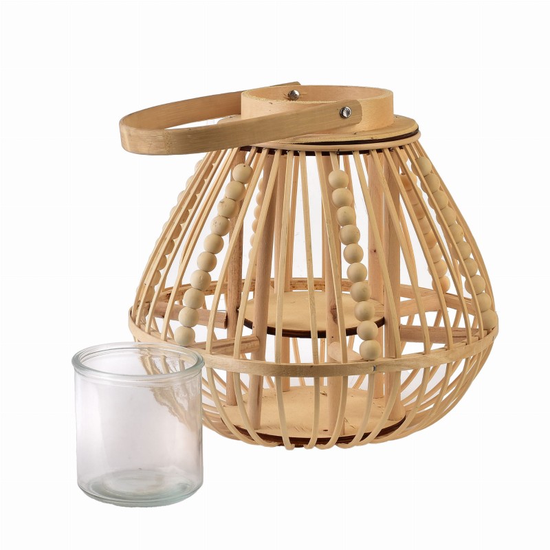 Lampion 30xh28cm LUCIE NATURAL